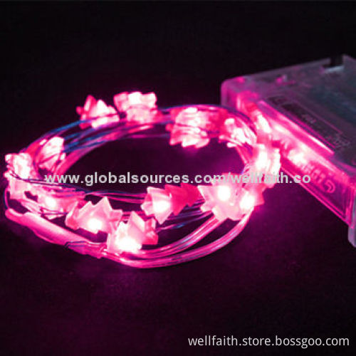 Battery-operated LED string lights with free sample, made in China